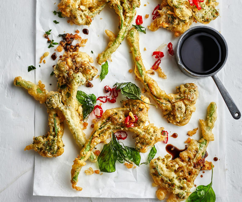 Smarter finger food ideas, How much finger food to serve, Be prepared for impromptu entertaining, Pre-dinner nibbles, What is a fancy finger food called?, Finger food ideas for your next party, Easy spanakopita pies , Chicken lettuce cups with green tahini dressing , Air fryer sausage rolls , Little chicken and leek pies , Air fryer popcorn-coated chicken with honey BBQ sauce , Espresso martini cocktail , Watermelon mocktail with strawberry & mint , Tomato & goat’s cheese pissaladière , Baked brie fondue on the barbecue , Air fryer zucchini balls with lemon yoghurt , How to make a classic mojito , Fried harissa-stuffed green olives , Salt and pepper squid , Bruschetta , Five-ingredient tomato fritters , Beef, haloumi and spinach borek , Roasted garlicky pumpkin and sage pies , Rosé sangria , Air fryer pickle chips with ranch dipping sauce , Spiced paneer and eggplant pakora , Crispy fried pork dumplings , Air fryer chicken nuggets , Arancini with tomato and balsamic sauce , Chocolate and smoked almond ice-cream sandwiches , Strawberry and elderflower mocktail , Spelt blini with hot smoked salmon and crème fraîche , Bread crisps with confit tomatoes , Baked brie with pine nut dukkah , Caramelised leek and brie tartlets , Bacon and cheese arancini , Mulled “wine” mocktail , Passionfruit and pineapple spritzer , Chicken and mango rice paper rolls , Poached eggs and smoked salmon on blini , Feta and spinach stuffed potato balls , Marinated baby bocconcini with prosciutto
