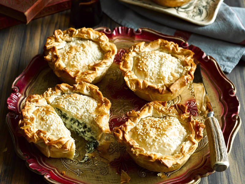 Smarter finger food ideas, How much finger food to serve, Be prepared for impromptu entertaining, Pre-dinner nibbles, What is a fancy finger food called?, Finger food ideas for your next party, Easy spanakopita pies , Chicken lettuce cups with green tahini dressing , Air fryer sausage rolls , Little chicken and leek pies , Air fryer popcorn-coated chicken with honey BBQ sauce , Espresso martini cocktail , Watermelon mocktail with strawberry & mint , Tomato & goat’s cheese pissaladière , Baked brie fondue on the barbecue , Air fryer zucchini balls with lemon yoghurt , How to make a classic mojito , Fried harissa-stuffed green olives , Salt and pepper squid , Bruschetta , Five-ingredient tomato fritters , Beef, haloumi and spinach borek , Roasted garlicky pumpkin and sage pies , Rosé sangria , Air fryer pickle chips with ranch dipping sauce , Spiced paneer and eggplant pakora , Crispy fried pork dumplings , Air fryer chicken nuggets , Arancini with tomato and balsamic sauce , Chocolate and smoked almond ice-cream sandwiches , Strawberry and elderflower mocktail , Spelt blini with hot smoked salmon and crème fraîche , Bread crisps with confit tomatoes , Baked brie with pine nut dukkah , Caramelised leek and brie tartlets , Bacon and cheese arancini , Mulled “wine” mocktail , Passionfruit and pineapple spritzer , Chicken and mango rice paper rolls , Poached eggs and smoked salmon on blini , Feta and spinach stuffed potato balls , Marinated baby bocconcini with prosciutto