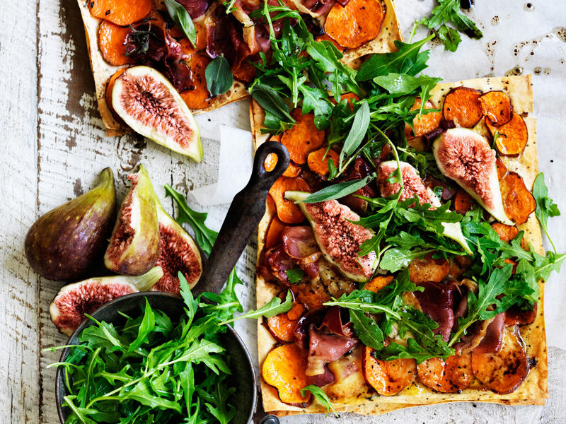 Sweet potato tips, What to serve with sweet potatoes, Choosing and storing tips, Kohlrabi & sweet potato rosti with cashew dip , Sweet potato pizza with fig and pancetta , Slow-cooked pork belly with crushed sweet potato , Sweet potato rösti with haloumi and tomatoes , Pumpkin and sweet potato pie , Tomato, chorizo and sweet potato hotpot , Sweet potato brownies with espresso topping , Roasted sweet potato with green goddess dressing , Air fryer sausages with sweet potato hash browns , Ocean trout salad with edamame miso dressing , Slow cooker chickpea and sweet potato curry , Haloumi schnitzel with sweet potato chips , Lamb neck chop and lentil stew with kumara carrot mash , How to make sweet potato/kumara mash , Sweet potato rösti with roasted vegetables , Sweet potato and tuna rissoles with spicy hummus , Nut-crusted barramundi with spiced kumara wedges , Vegetarian Thai yellow curry , Kumara, prosciutto and smoked mozzarella flatbreads , Kumara rösti with portobello mushrooms , Spiced sweet potatoes with whipped chive butter , Sweet potato, mint and goat’s cheese tartlets , Spiced sweet potato tart , Sweet potato bubble and squeak , Red curry coconut chicken with sweet potato , Healthy kumara and turkey burgers , Beetroot, ricotta, & hazelnut tart with sweet potato pastry , Moroccan fish and chips , Jacket sweet potato sloppy joes , Chicken and kumara sandwiches , Eggplant and sweet potato curry , Spicy kumara sausage rolls , Kumara and ‘chorizo’ tacos , Makrut lime and red curry fish parcels , Broccoli and walnut stuffed sweet potato , Maple gingerbread muffins with kumara butter , Lamb, kumara and almond curry , Creamy lamb, kumara and ginger korma , Sweet potato, pumpkin and potato soup , Dukkah beetroot & kumara skewers , Indian-spiced quinoa cakes with tomatoes , Moroccan sweet potato bake , Roast kumara and pear salad with crunchy chickpeas , Spelt pizza with kumara & goat’s cheese , Do you have recipes for potato salads?, More potato recipes
