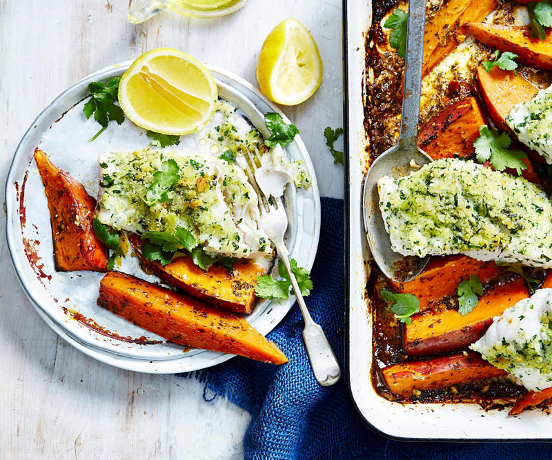 Sweet potato tips, What to serve with sweet potatoes, Choosing and storing tips, Kohlrabi & sweet potato rosti with cashew dip , Sweet potato pizza with fig and pancetta , Slow-cooked pork belly with crushed sweet potato , Sweet potato rösti with haloumi and tomatoes , Pumpkin and sweet potato pie , Tomato, chorizo and sweet potato hotpot , Sweet potato brownies with espresso topping , Roasted sweet potato with green goddess dressing , Air fryer sausages with sweet potato hash browns , Ocean trout salad with edamame miso dressing , Slow cooker chickpea and sweet potato curry , Haloumi schnitzel with sweet potato chips , Lamb neck chop and lentil stew with kumara carrot mash , How to make sweet potato/kumara mash , Sweet potato rösti with roasted vegetables , Sweet potato and tuna rissoles with spicy hummus , Nut-crusted barramundi with spiced kumara wedges , Vegetarian Thai yellow curry , Kumara, prosciutto and smoked mozzarella flatbreads , Kumara rösti with portobello mushrooms , Spiced sweet potatoes with whipped chive butter , Sweet potato, mint and goat’s cheese tartlets , Spiced sweet potato tart , Sweet potato bubble and squeak , Red curry coconut chicken with sweet potato , Healthy kumara and turkey burgers , Beetroot, ricotta, & hazelnut tart with sweet potato pastry , Moroccan fish and chips , Jacket sweet potato sloppy joes , Chicken and kumara sandwiches , Eggplant and sweet potato curry , Spicy kumara sausage rolls , Kumara and ‘chorizo’ tacos , Makrut lime and red curry fish parcels , Broccoli and walnut stuffed sweet potato , Maple gingerbread muffins with kumara butter , Lamb, kumara and almond curry , Creamy lamb, kumara and ginger korma , Sweet potato, pumpkin and potato soup , Dukkah beetroot & kumara skewers , Indian-spiced quinoa cakes with tomatoes , Moroccan sweet potato bake , Roast kumara and pear salad with crunchy chickpeas , Spelt pizza with kumara & goat’s cheese , Do you have recipes for potato salads?, More potato recipes