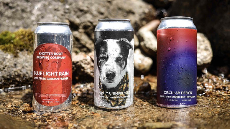 Three Knotted Root canned beers Knotted Root Brewing Company In Nederland, Outer Range Brewing Company In Frisco, Ratio Beerworks (Multiple Locations), WeldWerks Brewing Co. In Greeley, Methodology