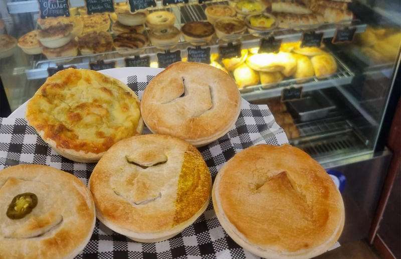 44. Western Australia: Bakes on Lakes, Stake Hill, 43. Queensland: Old Fernvale Bakery, Fernvale, 42. Western Australia: Miami Bakehouse, various locations, 41. New South Wales: Miss Amelie Gourmet, Wodonga, 40. Victoria: Paul the Pieman Bakery, Inverloch, 39. Northern Territory: Tommo’s Pies, Darwin, 38. Tasmania: The Richmond Bakery, Richmond, 37. Queensland: Blackbutt Bakery, Blackbutt, 36. Tasmania: Smith’s Specialty Pies, Hobart, 35. Queensland: Yatala Pies, Yatala, 34. Tasmania: McCarthy’s Bread Lounge, Ulverstone, 33. Western Australia: Pinjarra Bakery, various locations, 32. Victoria: Country Cob Bakery, Kyneton and Melbourne, 31. Western Australia: The Bakers Hill Pie Shop, Bakers Hill, 30. Tasmania: Bakery 31, Ross, 29. Queensland: Birdsville Bakery, Birdsville, 28. Victoria: Buddy’s Bakery, Melton, 27. Victoria: McKinnon Village Bakery, McKinnon, 26. New South Wales: Milkwood Bakery, Berry, 25. New South Wales: Lismore Pie Cart, Lismore, 24. New South Wales: Pie in the Sky, Sydney, 23. South Australia: Apex Bakery, Barossa Valley, 22. Victoria: Gum Tree Pies, various locations, 21. South Australia: Port Elliot Bakery, Port Elliot, 20. Western Australia: Toodyay Bakery, Toodyay, 19. Western Australia: Mt Barker Country Bakery, Mount Barker, 18. New South Wales: Mountain High Pies, Wentworth Falls, 17. South Australia: The Little Red Grape Bakery, Sevenhill, 16. Victoria: Rolling Pin Pies &amp; Cake, various locations, 15. Tasmania: Oliver’s Bakery &amp; Cafe, Ulverstone, 14. Victoria: Apollo Bay Bakery, Apollo Bay, 13. Victoria: Shop 29 Pies, Ballarat, 12. New South Wales: Bourke Street Bakery, Sydney, 11. New South Wales: The Upper Crust, Sydney, 10. Northern Territory: The Bakery Alice Springs, Alice Springs, 9. Tasmania: Summer Kitchen, Ranelagh, 8. South Australia: Home Grain Bakery, Aldinga, 7. South Australia: Banana Boogie Bakery, Adelaide, 6. New South Wales: Hayden’s Pies, Ulladulla, 5. South Australia: Para Hills Hot Bread Bakery, Adelaide, 4. Queensland: Paradise Bakehouse, various locations, 3. New South Wales: Ken’s Humble Pie Shop, The Entrance, 2. Australian Capital Territory: Bakehouse, Canberra