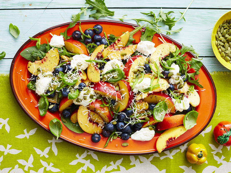 Quick tips for no cook food, How to toast nuts in the microwave, Chicken and mango rice paper rolls , Chicken and green mango salad , Blue cheese, apple & barbecued chicken slaw , Sesame chicken salad , Bean salad with creamy basil dressing , Prawn & watermelon salad with fetta & sumac onions , Crunchy Asian chicken salad , Crunchy noodle coleslaw , Zucchini Greek salad , Picnic baguettes , Open reuben sandwich , Hoisin and barbecue chicken rolls , Summer salad of peaches and blueberries , Hot smoked salmon and sesame salad , Greek-style chicken salad , Grape and apple salad with goat’s cheese , Mini baguettes with leg ham, brie and mustard mayo , Smoked salmon and herb pinwheels , Chilled tofu with ginger and green onion , No-cook oatmeal balls , Watermelon, lime and berry cheesecake jars , Peanut and honey ice-cream sandwiches , Mixed berry fool , Blackberry parfait , More quick & easy recipes