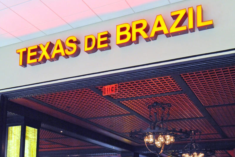 8. Texas de Brazil 10. Morton's, 8. Texas de Brazil, 3. Smith & Wollensky, 2. The Palm, 1. Fogo de Chão