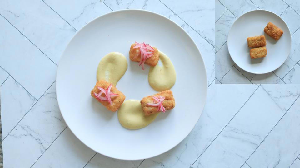 1. おしゃれフィッシュナゲット, 2. ピリッとするファラフェルボール, 3. 素敵な蒸し餃子, 4. 本格派の冷凍ピザ
