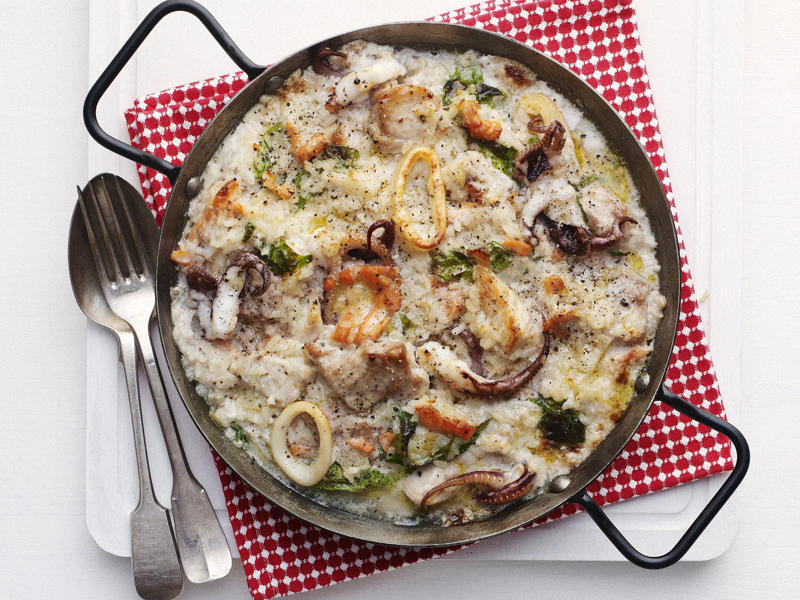 Which rice is best for risotto?,          Julie Goodwin’s lemon &amp; spinach risotto      ,          Oven-baked risotto with chicken, rocket and tomato      ,          Baked pumpkin, sage and camembert risotto      ,          Pumpkin risotto with Italian sausage &amp; rosemary      ,          Prawn, rosemary and corn risotto      ,          Mushroom brown rice risotto      ,          Baked asparagus risotto      ,          Fennel, lemon, pea and prawn risotto      ,          Pumpkin, pea &amp; fetta baked risotto      ,          Tuna, spinach and broccolini baked risotto      ,          Pea and barley risotto with garlic prawns      ,          Prawn and asparagus risotto      ,          Pearl barley risotto with haloumi crumbs      ,          Leek and pumpkin risotto      ,          Bacon, mushroom and kale risotto      ,          Butter miso mushroom risotto      ,          Oven-baked tuna risotto      ,          Really good mushroom risotto      ,          Zucchini, pea and mint risotto      ,          Blue cheese and radicchio baked risotto      ,          Oven-baked seafood risotto      ,          Pumpkin and chorizo risotto      ,          Oven-baked risotto with Italian sausages      