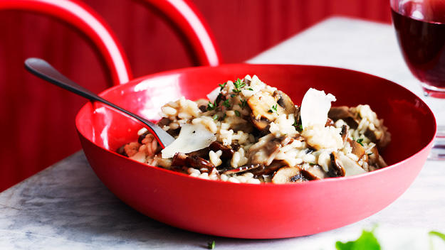 Which rice is best for risotto?,          Julie Goodwin’s lemon &amp; spinach risotto      ,          Oven-baked risotto with chicken, rocket and tomato      ,          Baked pumpkin, sage and camembert risotto      ,          Pumpkin risotto with Italian sausage &amp; rosemary      ,          Prawn, rosemary and corn risotto      ,          Mushroom brown rice risotto      ,          Baked asparagus risotto      ,          Fennel, lemon, pea and prawn risotto      ,          Pumpkin, pea &amp; fetta baked risotto      ,          Tuna, spinach and broccolini baked risotto      ,          Pea and barley risotto with garlic prawns      ,          Prawn and asparagus risotto      ,          Pearl barley risotto with haloumi crumbs      ,          Leek and pumpkin risotto      ,          Bacon, mushroom and kale risotto      ,          Butter miso mushroom risotto      ,          Oven-baked tuna risotto      ,          Really good mushroom risotto      ,          Zucchini, pea and mint risotto      ,          Blue cheese and radicchio baked risotto      ,          Oven-baked seafood risotto      ,          Pumpkin and chorizo risotto      ,          Oven-baked risotto with Italian sausages      