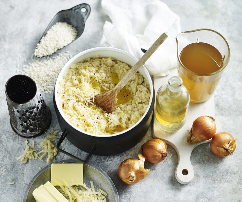 Which rice is best for risotto?,          Julie Goodwin’s lemon &amp; spinach risotto      ,          Oven-baked risotto with chicken, rocket and tomato      ,          Baked pumpkin, sage and camembert risotto      ,          Pumpkin risotto with Italian sausage &amp; rosemary      ,          Prawn, rosemary and corn risotto      ,          Mushroom brown rice risotto      ,          Baked asparagus risotto      ,          Fennel, lemon, pea and prawn risotto      ,          Pumpkin, pea &amp; fetta baked risotto      ,          Tuna, spinach and broccolini baked risotto      ,          Pea and barley risotto with garlic prawns      ,          Prawn and asparagus risotto      ,          Pearl barley risotto with haloumi crumbs      ,          Leek and pumpkin risotto      ,          Bacon, mushroom and kale risotto      ,          Butter miso mushroom risotto      ,          Oven-baked tuna risotto      ,          Really good mushroom risotto      ,          Zucchini, pea and mint risotto      ,          Blue cheese and radicchio baked risotto      ,          Oven-baked seafood risotto      ,          Pumpkin and chorizo risotto      ,          Oven-baked risotto with Italian sausages      