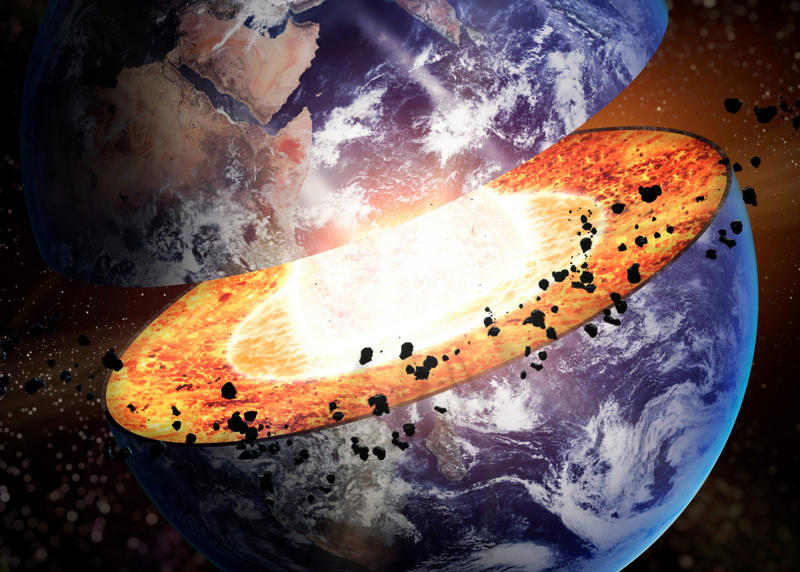 Molten iron outer core
