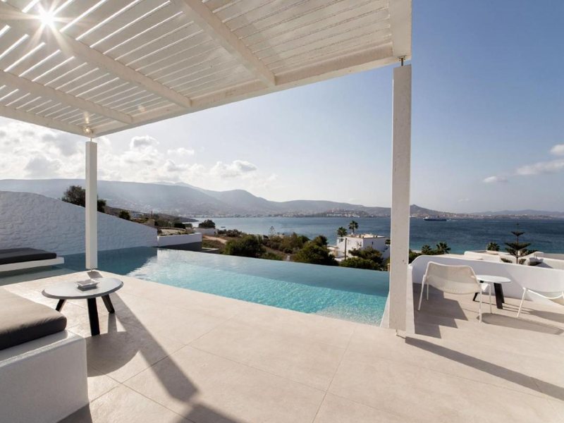 1. Creta Maris hotel, 2. Grecotel LUXME White hotel, 3. Milia Mountain Retreat hotel, 4. Aulūs Lindos Rhodes Resort, Curio Collection by Hilton, 5. Melenos Art Boutique Hotel, 6. More Meni City Beach Rhodes hotel, 7. Nido Hotel, Mar-Bella Collection, 8. Ikos Odisia hotel, 9. Liston Suites hotel, 10. Lesante Cape hotel, 11. Nobelos hotel, 12. Windmill Bay hotel, 13. Canaves Ena hotel, 14. Sandblu hotel, 15. Santorini Sky hotel, 16. Ananea Mykonos hotel, 17. Koukoumi Vegan Hotel, 18. The Wild Hotel, 19. Andronis Minois hotel, 20. Paros Agnanti Resort & Spa hotel, 21. Pnoi Hotel