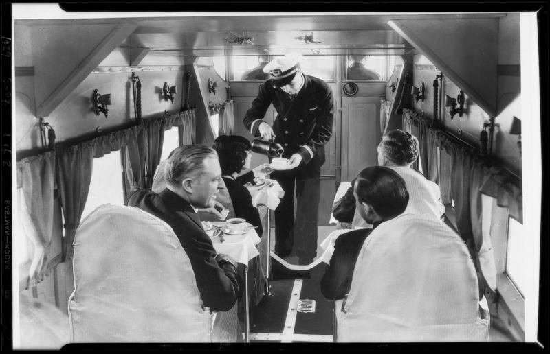 1920s: inside a Transcontinental Air Transport plane A flight back in time, 1920s: the beginnings of air travel, 1920s: a passenger compartment from the 1920s, 1920s: inside a Transcontinental Air Transport plane, 1920s: bed compartments of a German Junker aircraft, 1920s: a flight attendant serves drinks on a French Airliner service, 1920s: an early German Deutsche Luft Hansa plane, 1920s: the Dornier Do X dining salon, 1920s: the first ever in-flight movie, 1920s: enjoying breakfast at 3,000 feet (914m), 1920s: passengers get weighed before their flight, 1930s: passengers climb aboard a plane at Croydon Airport, England, 1930s: crew members check bags before a flight to LA, 1930s: the check-in desk at newly opened Gatwick Airport, 1930s: an early plane with wicker seats, 1930s: the comfortable seats of a Handley Page HP42, 1930s: a plush Imperial Airways cabin, 1930s: passengers aboard the Douglas DC-1, 1930s: a flight attendant serves tea in bed, 1930s: ladies travelling on an Eastern Air Transport plane, 1930s: chefs load up a plane with homemade treats, 1930s: women in their finest attire wait to board a plane, 1930s: passengers listen to a broadcast aboard a flight, Early 1940s: passengers on board the Junkers G.38 plane, 1940s: day cabins inside an Imperial Airways flying boat, 1940s: interior of a McDonnell Douglas DC-6, 1940s: inside a Sikorsky S-40 flying boat, Late 1930s: the early days of Pan Am, 1940s: Pan American Airlines' Boeing 314 Clipper sets off, 1940s: inside the Boeing 314 flying boat, 1940s: it wasn't cheap to fly aboard the Boeing 314, 1940s: a couple enjoys dinner aboard the Boeing 314, 1940s: the early days of Heathrow Airport, 1940s: Boeing 307 Stratoliner's cocktail lounge, 1940s: the overnight intercontinental service onboard Boeing Stratocruiser, 1940s: the communal lounge aboard a Boeing aeroplane, 1950s: guests relax in an onboard lounge compartment, 1950s: the Sky-Cot aboard a British Overseas Airways Corporation flight, 1950s: a movie projector on a United Airlines flight