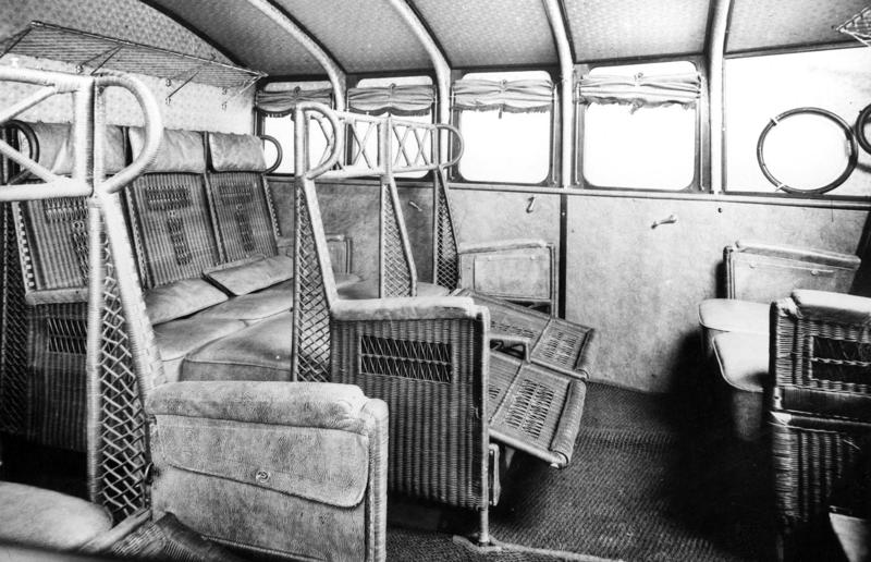 1930s: an early plane with wicker seats A flight back in time, 1920s: the beginnings of air travel, 1920s: a passenger compartment from the 1920s, 1920s: inside a Transcontinental Air Transport plane, 1920s: bed compartments of a German Junker aircraft, 1920s: a flight attendant serves drinks on a French Airliner service, 1920s: an early German Deutsche Luft Hansa plane, 1920s: the Dornier Do X dining salon, 1920s: the first ever in-flight movie, 1920s: enjoying breakfast at 3,000 feet (914m), 1920s: passengers get weighed before their flight, 1930s: passengers climb aboard a plane at Croydon Airport, England, 1930s: crew members check bags before a flight to LA, 1930s: the check-in desk at newly opened Gatwick Airport, 1930s: an early plane with wicker seats, 1930s: the comfortable seats of a Handley Page HP42, 1930s: a plush Imperial Airways cabin, 1930s: passengers aboard the Douglas DC-1, 1930s: a flight attendant serves tea in bed, 1930s: ladies travelling on an Eastern Air Transport plane, 1930s: chefs load up a plane with homemade treats, 1930s: women in their finest attire wait to board a plane, 1930s: passengers listen to a broadcast aboard a flight, Early 1940s: passengers on board the Junkers G.38 plane, 1940s: day cabins inside an Imperial Airways flying boat, 1940s: interior of a McDonnell Douglas DC-6, 1940s: inside a Sikorsky S-40 flying boat, Late 1930s: the early days of Pan Am, 1940s: Pan American Airlines' Boeing 314 Clipper sets off, 1940s: inside the Boeing 314 flying boat, 1940s: it wasn't cheap to fly aboard the Boeing 314, 1940s: a couple enjoys dinner aboard the Boeing 314, 1940s: the early days of Heathrow Airport, 1940s: Boeing 307 Stratoliner's cocktail lounge, 1940s: the overnight intercontinental service onboard Boeing Stratocruiser, 1940s: the communal lounge aboard a Boeing aeroplane, 1950s: guests relax in an onboard lounge compartment, 1950s: the Sky-Cot aboard a British Overseas Airways Corporation flight, 1950s: a movie projector on a United Airlines flight