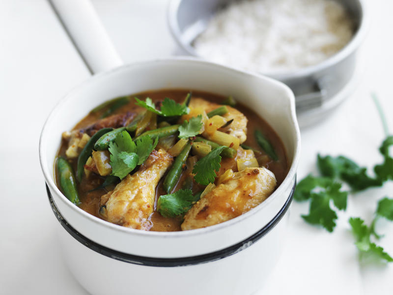          Yellow curry chicken cottage pie      ,          Julie Goodwin’s Cape Malay curry chicken      ,          Yellow chicken curry      ,          African-inspired kuku paka chicken curry      ,          Slow cooker butter chicken      ,          Slow-cooker chicken tikka masala      ,          Slow-cooker butter chicken      ,          Green masala chicken curry      ,          Green chicken curry      ,          Make butter chicken roti pies in your pie maker      ,          Pressure cooker green chicken curry      ,          Butter chicken in your pressure cooker      ,          Hot and spicy chicken curry      ,          Peri peri coconut chicken curry      ,          Julie Goodwin’s chicken korma      ,          Fast red chicken curry      ,          Zingy butter chicken curry      ,          Chicken and pumpkin curry      ,          Indonesian chicken curry      ,          Thai green chicken curry pies      ,          Thai red chicken curry with jasmine rice      ,          Thai red chicken curry      ,          Chicken, lentil and pumpkin curry      ,          Chicken curry pot pies      