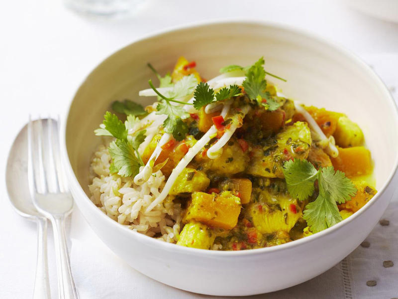          Yellow curry chicken cottage pie      ,          Julie Goodwin’s Cape Malay curry chicken      ,          Yellow chicken curry      ,          African-inspired kuku paka chicken curry      ,          Slow cooker butter chicken      ,          Slow-cooker chicken tikka masala      ,          Slow-cooker butter chicken      ,          Green masala chicken curry      ,          Green chicken curry      ,          Make butter chicken roti pies in your pie maker      ,          Pressure cooker green chicken curry      ,          Butter chicken in your pressure cooker      ,          Hot and spicy chicken curry      ,          Peri peri coconut chicken curry      ,          Julie Goodwin’s chicken korma      ,          Fast red chicken curry      ,          Zingy butter chicken curry      ,          Chicken and pumpkin curry      ,          Indonesian chicken curry      ,          Thai green chicken curry pies      ,          Thai red chicken curry with jasmine rice      ,          Thai red chicken curry      ,          Chicken, lentil and pumpkin curry      ,          Chicken curry pot pies      