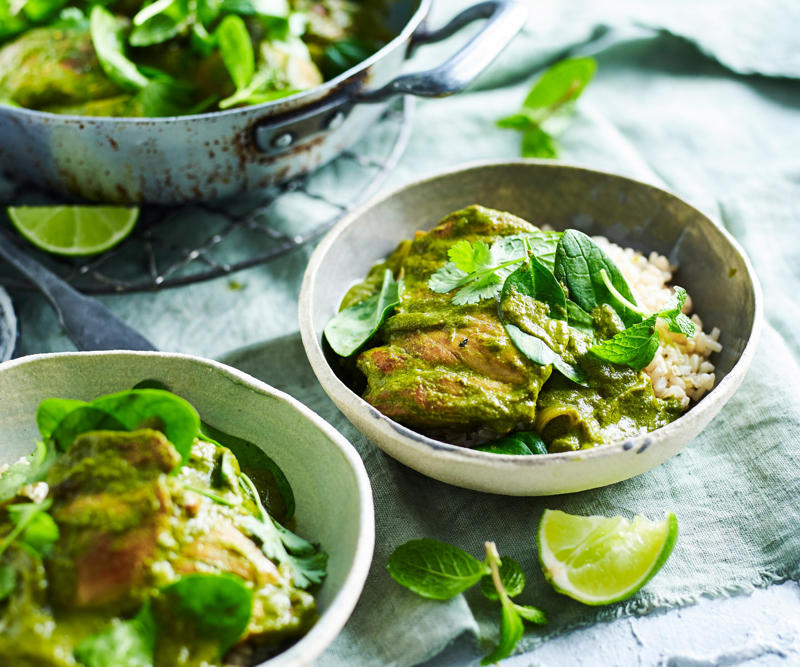          Yellow curry chicken cottage pie      ,          Julie Goodwin’s Cape Malay curry chicken      ,          Yellow chicken curry      ,          African-inspired kuku paka chicken curry      ,          Slow cooker butter chicken      ,          Slow-cooker chicken tikka masala      ,          Slow-cooker butter chicken      ,          Green masala chicken curry      ,          Green chicken curry      ,          Make butter chicken roti pies in your pie maker      ,          Pressure cooker green chicken curry      ,          Butter chicken in your pressure cooker      ,          Hot and spicy chicken curry      ,          Peri peri coconut chicken curry      ,          Julie Goodwin’s chicken korma      ,          Fast red chicken curry      ,          Zingy butter chicken curry      ,          Chicken and pumpkin curry      ,          Indonesian chicken curry      ,          Thai green chicken curry pies      ,          Thai red chicken curry with jasmine rice      ,          Thai red chicken curry      ,          Chicken, lentil and pumpkin curry      ,          Chicken curry pot pies      