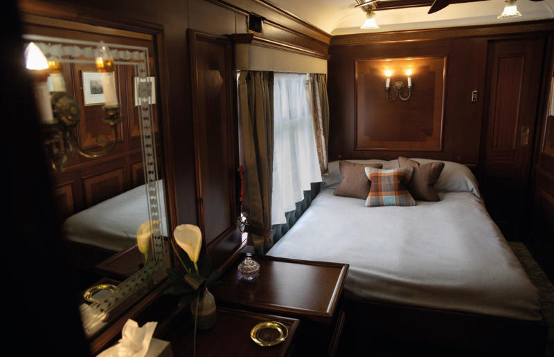 Royal Scotsman, Scotland, UK Top track trips, Royal Scotsman, Scotland, UK, The Ghan Expedition, Australia, Eastern and Oriental Express, Thailand to Singapore, Andean Explorer, Peru, Venice Simplon-Orient-Express, UK to Italy, The Maharajas’ Express, India, The Blue Train, South Africa, Shiki-Shima, Japan, The Canadian, Canada, El Transcantábrico Gran Lujo, Spain, Seven Stars in Kyushu, Japan, Royal Canadian Pacific, Canada, Twilight Express Mizukaze, Japan, Rovos Rail, South Africa to Tanzania