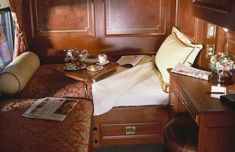 Royal Canadian Pacific, Canada Top track trips, Royal Scotsman, Scotland, UK, The Ghan Expedition, Australia, Eastern and Oriental Express, Thailand to Singapore, Andean Explorer, Peru, Venice Simplon-Orient-Express, UK to Italy, The Maharajas’ Express, India, The Blue Train, South Africa, Shiki-Shima, Japan, The Canadian, Canada, El Transcantábrico Gran Lujo, Spain, Seven Stars in Kyushu, Japan, Royal Canadian Pacific, Canada, Twilight Express Mizukaze, Japan, Rovos Rail, South Africa to Tanzania