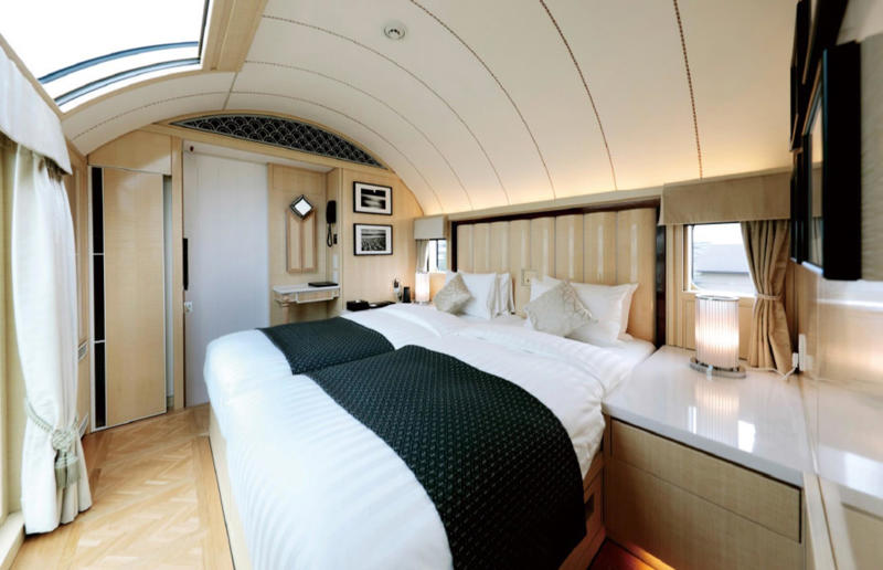 Twilight Express Mizukaze, Japan Top track trips, Royal Scotsman, Scotland, UK, The Ghan Expedition, Australia, Eastern and Oriental Express, Thailand to Singapore, Andean Explorer, Peru, Venice Simplon-Orient-Express, UK to Italy, The Maharajas’ Express, India, The Blue Train, South Africa, Shiki-Shima, Japan, The Canadian, Canada, El Transcantábrico Gran Lujo, Spain, Seven Stars in Kyushu, Japan, Royal Canadian Pacific, Canada, Twilight Express Mizukaze, Japan, Rovos Rail, South Africa to Tanzania