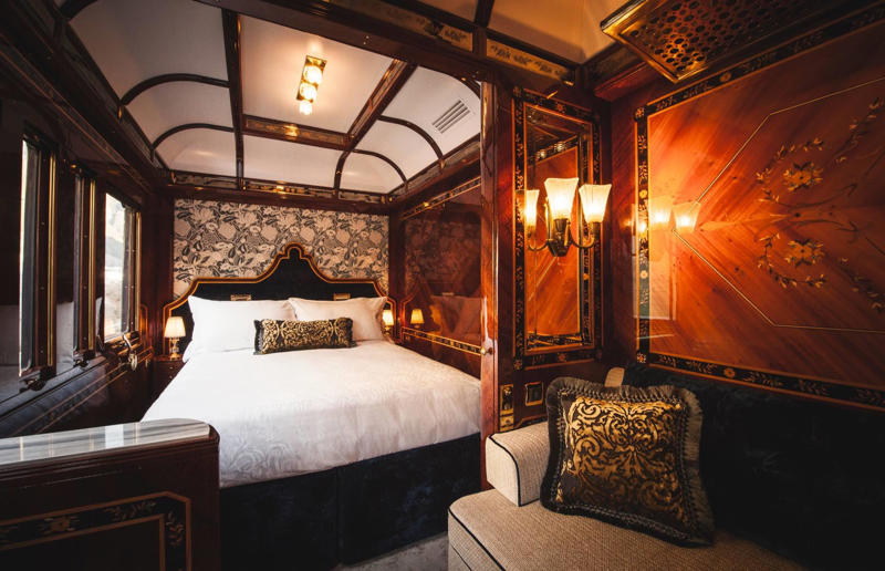 Venice Simplon-Orient-Express, UK to Italy Top track trips, Royal Scotsman, Scotland, UK, The Ghan Expedition, Australia, Eastern and Oriental Express, Thailand to Singapore, Andean Explorer, Peru, Venice Simplon-Orient-Express, UK to Italy, The Maharajas’ Express, India, The Blue Train, South Africa, Shiki-Shima, Japan, The Canadian, Canada, El Transcantábrico Gran Lujo, Spain, Seven Stars in Kyushu, Japan, Royal Canadian Pacific, Canada, Twilight Express Mizukaze, Japan, Rovos Rail, South Africa to Tanzania