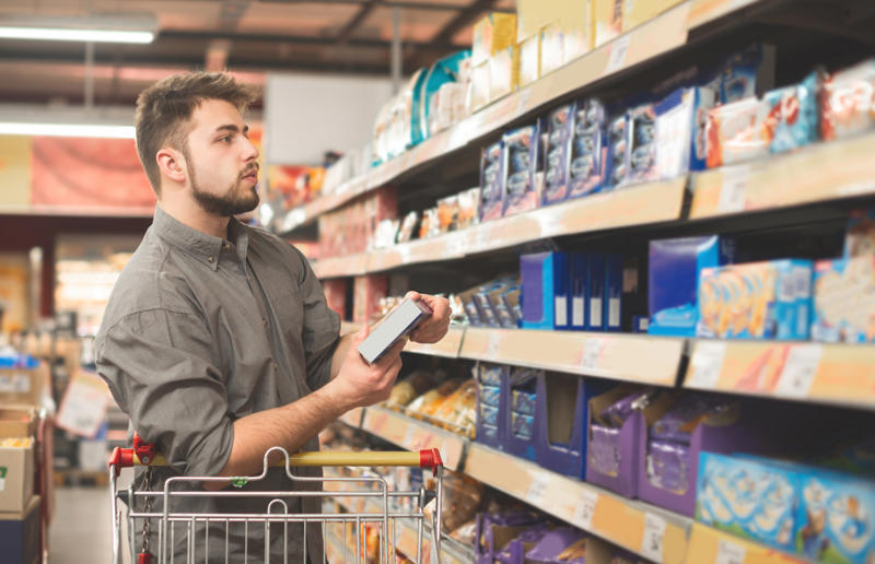 Canned goods, Pickled vegetables, Chocolate, Salad mixes, Frozen foods, Crackers, Salad dressing, Peanut butter, Hard cheese