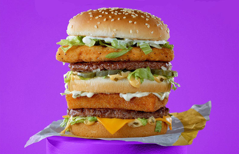 7. Discover the Land, Air & Sea Burger 33. Make the ultimate Quarter Pounder with Cheese, 32. Discover saucy McNuggets, 31. Scale the Denali Big Mac, 30. Create a Mc10.35, 29. Try DIY Chicken McGriddles, 28. Try an egg cheeseburger, 27. Snag cheaper McNuggets, 26. Opt for a steamed bun, 25. Ask for an All American burger, 24. Upgrade your eggs, 23. Ask for a receipt, 22. Get fresh fries, 21. Try a grilled cheese, 20. Get cheaper hash browns, 19. Make a coffee shake, 18. Enjoy fresher burgers, 17. Get Big Mac sauce on the side, 16. Make your own floats, 15. Get a Neapolitan shake, 14. Sample the sauces, 13. Enjoy a McDonald's brunch, 12. Get a budget Big Mac, 11. Tuck into a two-cheeseburger meal, 10. Create a chicken cordon bleu McMuffin, 9. Hack a hash brown McMuffin, 8. Build a Big McChicken, 7. Discover the Land, Air & Sea Burger, 6. Make a caramel apple sundae, 5. Go wild with a Monster Mac, 4. Enjoy an ice cream sandwich, 3. Snag a discount meal, 2. Try an Apple pie McFlurry