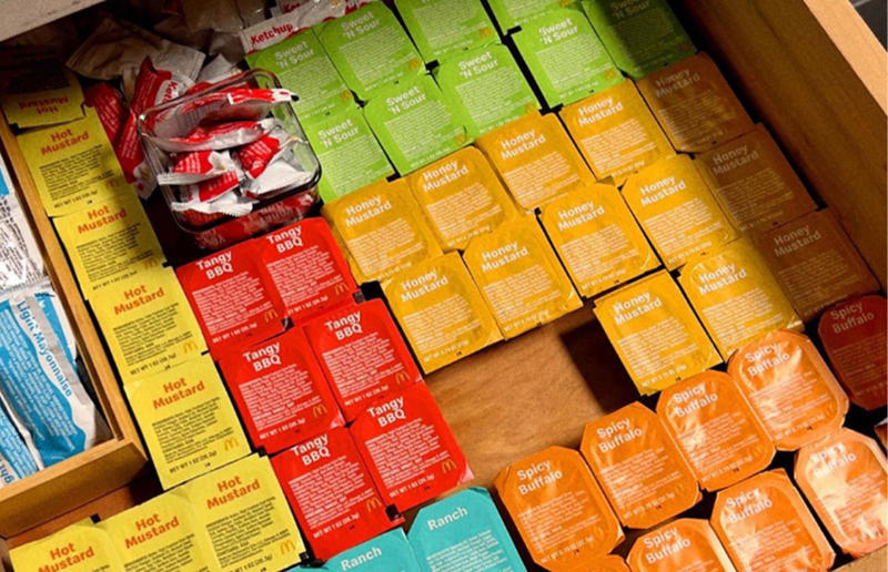 14. Sample the sauces 33. Make the ultimate Quarter Pounder with Cheese, 32. Discover saucy McNuggets, 31. Scale the Denali Big Mac, 30. Create a Mc10.35, 29. Try DIY Chicken McGriddles, 28. Try an egg cheeseburger, 27. Snag cheaper McNuggets, 26. Opt for a steamed bun, 25. Ask for an All American burger, 24. Upgrade your eggs, 23. Ask for a receipt, 22. Get fresh fries, 21. Try a grilled cheese, 20. Get cheaper hash browns, 19. Make a coffee shake, 18. Enjoy fresher burgers, 17. Get Big Mac sauce on the side, 16. Make your own floats, 15. Get a Neapolitan shake, 14. Sample the sauces, 13. Enjoy a McDonald's brunch, 12. Get a budget Big Mac, 11. Tuck into a two-cheeseburger meal, 10. Create a chicken cordon bleu McMuffin, 9. Hack a hash brown McMuffin, 8. Build a Big McChicken, 7. Discover the Land, Air & Sea Burger, 6. Make a caramel apple sundae, 5. Go wild with a Monster Mac, 4. Enjoy an ice cream sandwich, 3. Snag a discount meal, 2. Try an Apple pie McFlurry