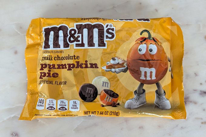 11. Milk Chocolate Pumpkin Pie M&M’s, 10. Crunchy Cookie M&M’s, 9. Caramel M&M’s, 8. Pretzel M&M’s, 7. Caramel Cold Brew M&M’s, 6. Milk Chocolate M&M’s, 5. Dark Chocolate M&M’s, 4. Peanut M&M’s, 3. Dark Chocolate Peanut M&M’s, 2. Almond M&M’s, 1. Peanut Butter M&M’s
