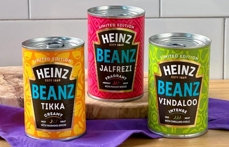 60. Beanz Pizza, 59. EZ Squirt, 58. Classic Barbiecue Sauce, 57. Spaghetti Carbonara, 56. Tarchup, 55. Walkers Sausage Sarnie with Heinz Tomato Ketchup, 54. HoneyRacha, 53. Kranch, 52. Monster Munch Pickled Onion Flavour Mayo, 51. Walkers Roast Chicken with Heinz Mayonnaise, 50. Wasabioli, 49. Oxtail Soup, 48. Heinz x Morley’s Fried Chicken Sauce, 47. Beanz Filled Hash Browns, 46. Beanz Tikka, 45. Pickle Flavour Tomato Ketchup, 44. Big Soup, 43. HomeStyle Chicken Gravy, 42. Walkers Cheese Toastie with Heinz Beanz, 41. Spaghetti Bolognese, 40. Scotch Broth, 39. Hanch, 38. Turkish Style Garlic Sauce, 37. Vegetable Soup, 36. Mayomust, 35. Tomato &amp; Mascarpone, 34. Chipotle Tomato Ketchup, 33. Smokey Bacon Tomato Ketchup, 32. Piccalilli Pickle, 31. Rich &amp; Creamy Truffle Mayonnaise, 30. Macaroni Cheese, 29. Minestrone Soup, 28. Sriracha Tomato Ketchup, 27. Beanz Cheesy, 26. Mayocue, 25. Mayochup, 24. Vegan Mayo, 23. Jalapeño Tomato Ketchup, 22. Sweet Chilli Sauce, 21. Beef Ravioli, 20. Country-Style Sausage Gravy, 19. Tomato &amp; Spicy ‘Nduja, 18. Beanz Burgers, 17. Every Sauce, 16. Chicken Noodle Soup, 15. Sandwich Spread, 14. Burger Sauce, 13. Sweet Relish, 12. Ploughman’s Pickle, 11. Tartare Sauce, 10. Mayoracha, 9. Salad Cream, 8. Spaghetti Hoops, 7. Yellow Mustard, 6. [Seriously] Good Mayonnaise, 5. 57 Sauce, 4. Classic Barbecue, 3. Cream of Tomato Soup, 2. Beanz
