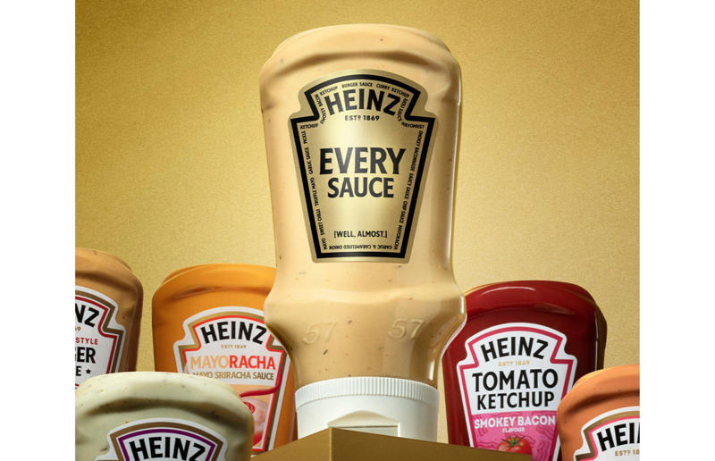 60. Beanz Pizza, 59. EZ Squirt, 58. Classic Barbiecue Sauce, 57. Spaghetti Carbonara, 56. Tarchup, 55. Walkers Sausage Sarnie with Heinz Tomato Ketchup, 54. HoneyRacha, 53. Kranch, 52. Monster Munch Pickled Onion Flavour Mayo, 51. Walkers Roast Chicken with Heinz Mayonnaise, 50. Wasabioli, 49. Oxtail Soup, 48. Heinz x Morley’s Fried Chicken Sauce, 47. Beanz Filled Hash Browns, 46. Beanz Tikka, 45. Pickle Flavour Tomato Ketchup, 44. Big Soup, 43. HomeStyle Chicken Gravy, 42. Walkers Cheese Toastie with Heinz Beanz, 41. Spaghetti Bolognese, 40. Scotch Broth, 39. Hanch, 38. Turkish Style Garlic Sauce, 37. Vegetable Soup, 36. Mayomust, 35. Tomato &amp; Mascarpone, 34. Chipotle Tomato Ketchup, 33. Smokey Bacon Tomato Ketchup, 32. Piccalilli Pickle, 31. Rich &amp; Creamy Truffle Mayonnaise, 30. Macaroni Cheese, 29. Minestrone Soup, 28. Sriracha Tomato Ketchup, 27. Beanz Cheesy, 26. Mayocue, 25. Mayochup, 24. Vegan Mayo, 23. Jalapeño Tomato Ketchup, 22. Sweet Chilli Sauce, 21. Beef Ravioli, 20. Country-Style Sausage Gravy, 19. Tomato &amp; Spicy ‘Nduja, 18. Beanz Burgers, 17. Every Sauce, 16. Chicken Noodle Soup, 15. Sandwich Spread, 14. Burger Sauce, 13. Sweet Relish, 12. Ploughman’s Pickle, 11. Tartare Sauce, 10. Mayoracha, 9. Salad Cream, 8. Spaghetti Hoops, 7. Yellow Mustard, 6. [Seriously] Good Mayonnaise, 5. 57 Sauce, 4. Classic Barbecue, 3. Cream of Tomato Soup, 2. Beanz