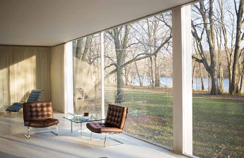 Edith Farnsworth House by Mies van der Rohe Statement homes from the world's most innovative architects, Edith Farnsworth House by Mies van der Rohe, The Glass House by Philip Johnson, Miller House and Garden by Eero Saarinen, Gropius House by Walter Gropius, Kaufmann House by Richard Neutra, Villa Majorelle by Henri Sauvage, Elrod House by John Lautner, Vanna Venturi House by Robert Venturi, Rose Seidler House by Harry Seidler, Gwathmey Residence and Studio by Charles Gwathmey, 2 Willow Road by Ernő Goldfinger, Kubuswoningen by Piet Blom, Kings Road House by Rudolph Schindler, Rogers House by Richard and Su Rogers, Casa Malaparte by Adalberto Libera, Villa Savoye by Le Corbusier, The Aalto House by Alvar Aalto, Gehry Residence by Frank Gehry, Palais Bulles by Antti Lovag, Casa Luis Barragán by Luis Barragán, Frey House II by Albert Frey, Fallingwater by Frank Lloyd Wright, Eames House by Charles and Ray Eames, Ennis House by Frank Lloyd Wright, Westhope by Frank Lloyd Wright, The Chemosphere by John Lautner, E-1027 Villa by Eileen Gray, The Lovell Beach House by Rudolf Schindler, Rietveld Schröder House by Gerrit Rietveld, Casa das Canoas by Oscar Niemeyer, La Ricarda by Antonio Bonet Castellana