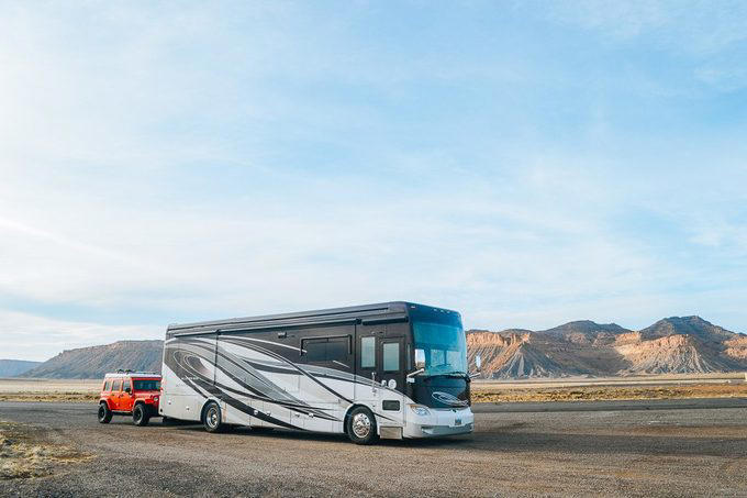 Getting started, Transitioning to full-time, Paring down, Setting up, Taking care of details, Covering bathroom basics, Eating on the road, Hitting the road, Taking time for yourself, Earning a living, The best part about RV living is…, The most challenging part about RV living is…, Tips for RV shopping, Why trust us