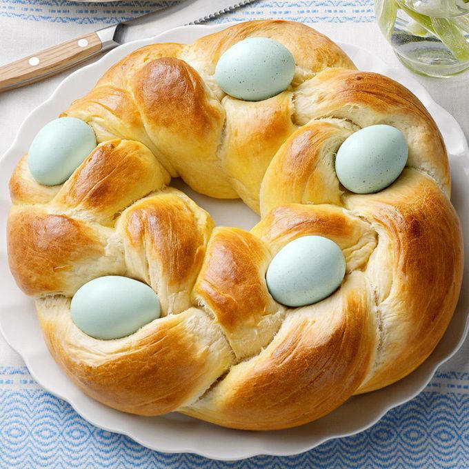 Build an Easter Candy Charcuterie Board, Braid an Easter Bread, Make a New Twist on a Bunny Cake, Dip Homemade Peanut Butter Eggs, Add Springtime Flair to the Table, Host Brunch, Dye Eggs, Build a Nest, Play a Few Games, Create a Unique Centerpiece, Turn Carrot Cake on Its Head, Arrange Fresh Flowers, Turn Easter into Teatime, Stir Up a Signature Easter Cocktail, Serve All Kinds of Deviled Eggs, Make Adult Easter Baskets, Bake an Easter Ham, Try a New Easter Craft, Create a Towering Dessert, Use the Good China, Decorate a Lamb Cake, Create Flower Pot Favors or Place Cards, Bake Resurrection Rolls, Go Back in Time, Dye Eggs the Natural Way, Fill Eggs for Everyone, Bake Hot Cross Buns, Add a Butter Lamb to the Table, Try Easter Lamb, Send Home Care Packages, Smash an Easter Piñata, Decorate an Easter Tree, Make a Festive Easter Wreath, Hide Bunnies Around the House, Get Creative with Peeps