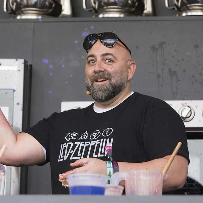 Anthony Bourdain, Alton Brown, Anne Burrell, Paul Hollywood, Duff Goldman, Rachael Ray, Giada De Laurentiis, Guy Fieri, Ina Garten, Bobby Flay, Emeril Lagasse, Gordon Ramsay, Jamie Oliver, Martha Stewart, Mary Berry, Masaharu Morimoto, Michael Symon, Robert Irvine, Wolfgang Puck