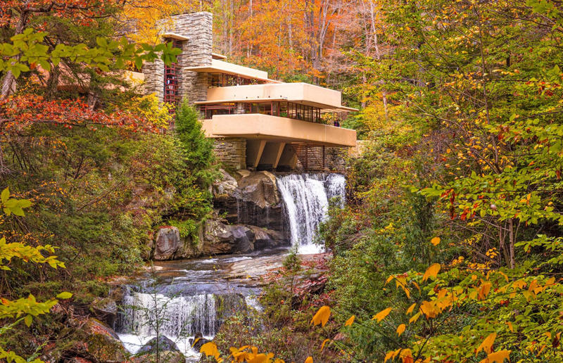 Where nature and architecture meet, The Pierre, Washington, USA, Ancient sandstone cave home, Worcestershire, UK, Fallingwater, Pennsylvania, USA, Casa do Penedo, Fafe, Portugal, Cave house, Ciudad Real, Spain, Morada Escondida, Todos Santos, Mexico, Turf homes, Hofskirkja, Iceland, Around the Oak, Saxony-Anhalt, Germany, Dune House, Massachusetts, USA, Sycamore House, California, USA, House Inside a Rock, Hejaz, Saudi Arabia