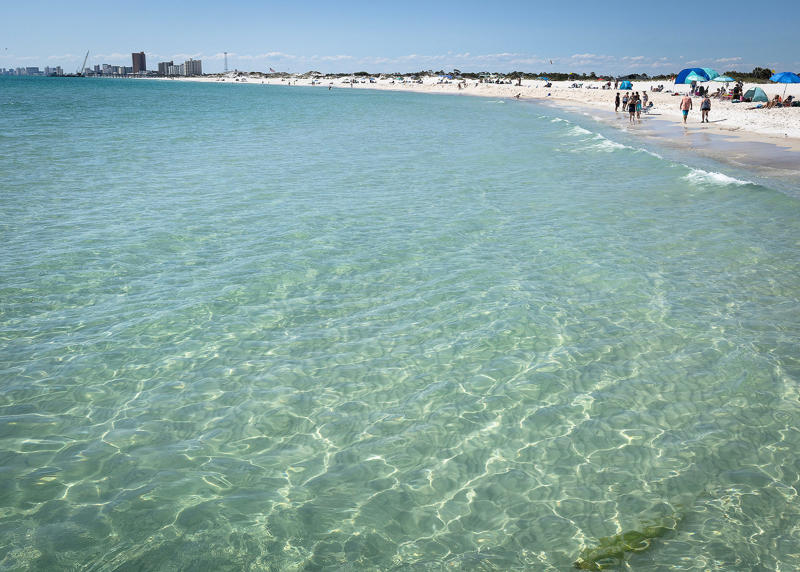 1. Poipu Beach: Kauai, Hawaii, 2. St. Andrews State Park: Panama City, Florida, 3. Caladesi Island State Park: Dunedin, Florida, 4. Wailea Beach – Maui, Hawaii, 5. Main Beach – East Hampton, New York, 6. Delnor-Wiggins Pass State Park – Naples, Florida, 7. Beachwalker Park – Kiawah Island, South Carolina, 8. Kaunaoa Beach – The Island of Hawaii, 9. Lanikai Beach – Oahu, Hawaii, 10. Coast Guard Beach – Cape Cod, Massachusetts