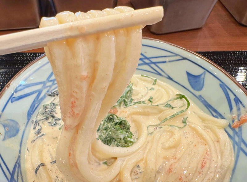濃厚なコクと爽やかさが奇跡の融合！「冷やし明太クリームうどん」, 「すりごま」トッピングでやみつきになる旨さに, 今年もこの季節がやってきた！“がっつり×さっぱり”を叶える「鬼おろしシリーズ」3種, ① 「鬼おろし肉ぶっかけうどん」 × 「わさび」, ②「鬼おろし鶏からぶっかけうどん」 × 「しび辛ラー油」, ③「鬼おろし豚しゃぶぶっかけうどん」 × 「わかめ＆おろししょうが」, 濃厚クリームうどんにがっつり系鬼おろしまで……丸亀の夏うどんが熱すぎる！