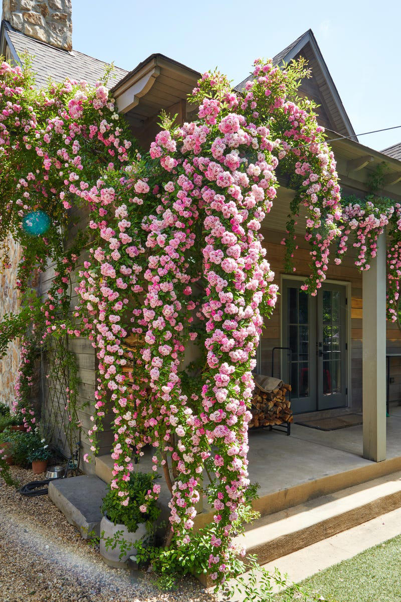 Install Copper Gutters and a Matching Rain Chain, Add Personality with Painted Shutters, Plant Climbing Roses…, …Or Fill Pretty Planters, Hang a House Name Plaque