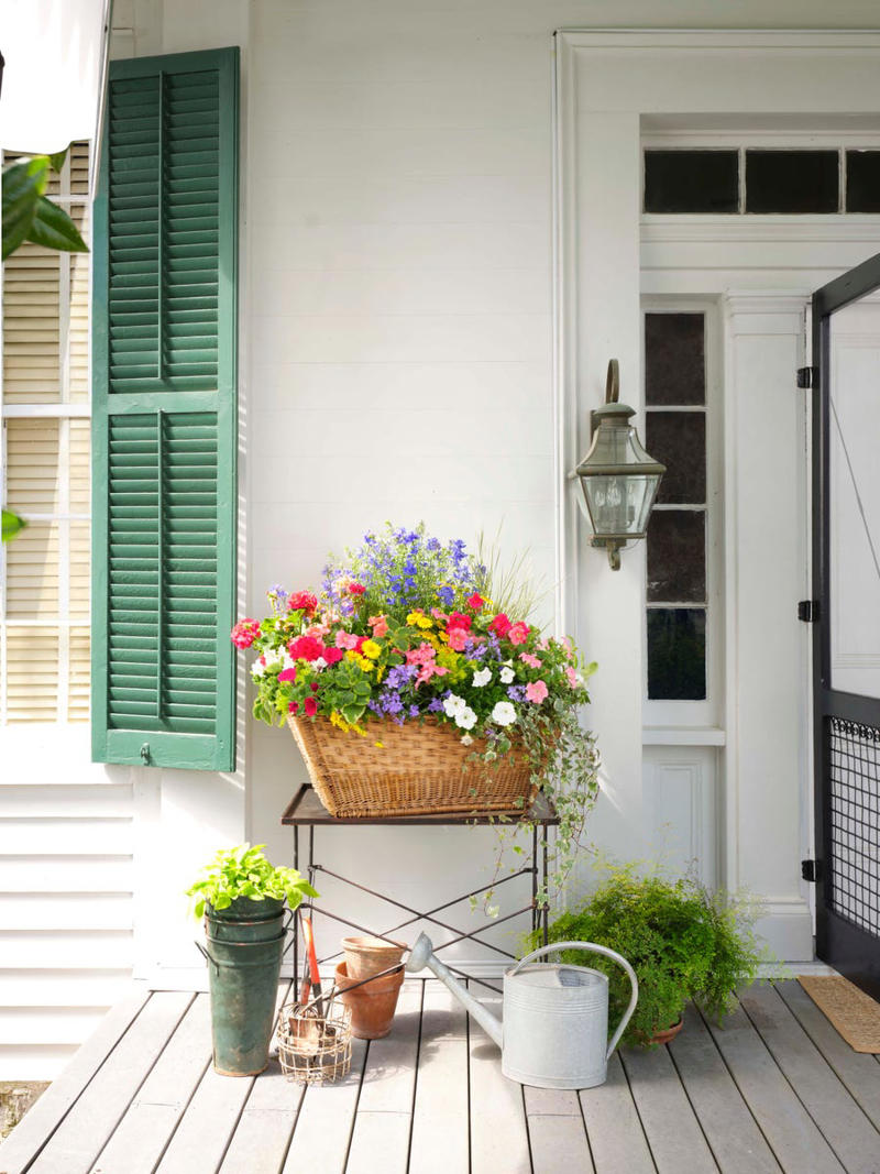 Install Copper Gutters and a Matching Rain Chain, Add Personality with Painted Shutters, Plant Climbing Roses…, …Or Fill Pretty Planters, Hang a House Name Plaque