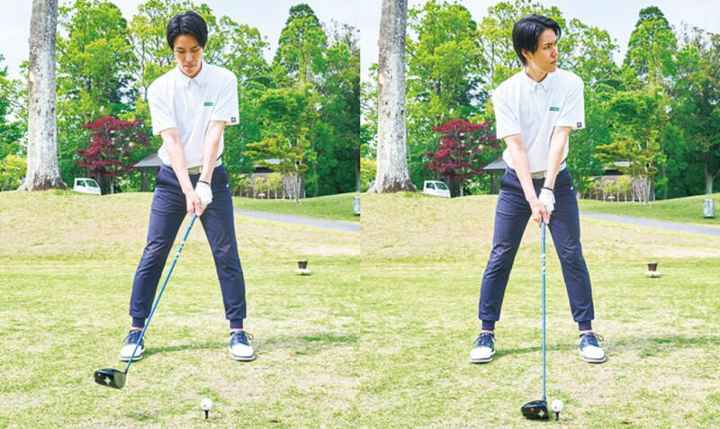 練習でも１球ごとに“ルーティン”を大事にする, 朝イチが苦手な人は「ヨコから入る」のが原因かも⁉, Step1最初に連続素振りを行なう, Step2ボール後方からターゲットを確認, Step3スタンスする前にフェースをセット, Step４両足をセットして手や足をワッグルさせる, 凡ミスを生むダメなルーティン3大パターン