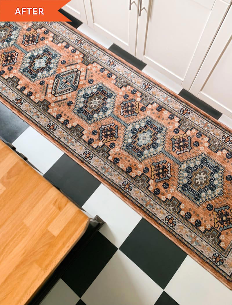 DIYs That Were Modern-Meets-Retro, "Paint Solves Everything", Contact Paper Made Every Upgrade Renter-Friendly, The Painted Floors Hold Up with Foot Traffic from Guests, Shop This Before &amp; After