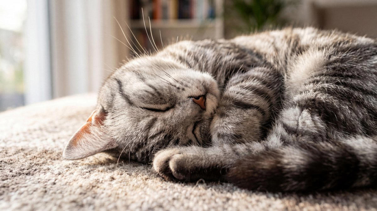 猫が「最高に幸せ」だと感じる4つの瞬間, 1.大好きな飼い主に撫でられているとき, 2.ご飯やおやつを食べているとき, 3.日当たりの良い場所でお昼寝しているとき, 4.お気に入りのおもちゃで遊んでいるとき, 猫が喜んでいるときのサイン, ゴロゴロと音を鳴らす, しっぽをピンと真っ直ぐ立てる, 目をゆっくり細める(まばたきする), 足元に体をすり寄せてくる, 猫が満足している理由