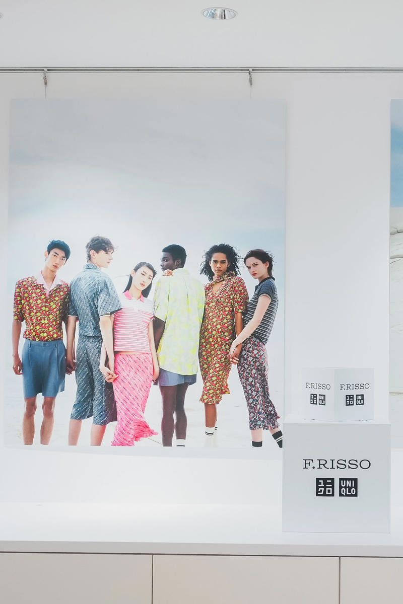      ②シルクプリントスカーフ　(各)2,990   ,      ③ブロードシャツ(￥3,990)・④タックショーツ(￥3,990)   ,      ⑤スーピマコットンオーバーサイズTシャツ(￥2,990)・⑥ワイドショーツ(￥3,990)   ,      ⑧ドライカノコスリムフィットボーダーポロシャツ　￥2,990   ,      [WOMEN'S]ストライプミニポロシャツ　￥2,990   