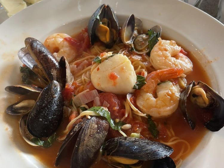 ALABAMA: Gianmarco's Restaurant in Birmingham, ARIZONA: Marcellino Ristorante in Scottsdale, ARKANSAS: Bruno's Little Italy in Little Rock, CONNECTICUT: Mystic Pizza in Mystic, DELAWARE: Mrs. Robino's in Wilmington, FLORIDA: Christini's Ristorante Italiano in Orlando, GEORGIA: La Grotta Ristorante Italiano in Buckhead, Atlanta, HAWAII: Arancino in Honolulu, IDAHO: Luciano's Italian Restaurant in Boise, ILLINOIS: The Village in Chicago, INDIANA: Iaria's Italian Restaurant in Indianapolis, IOWA: Tumea &amp; Sons in Des Moines, KANSAS: Garozzo's in Kansas City, KENTUCKY: Pompilio's in Newport, LOUISIANA: Pascal's Manale in New Orleans, MAINE: Via Vecchia in Portland, MARYLAND: Il Pizzico in Rockville, MASSACHUSETTS: Regina Pizzeria in Boston, MICHIGAN: Buddy's Pizza in Detroit, MINNESOTA: Yarusso Bros in St. Paul, MISSISSIPPI: Giardina's Restaurant in Greenwood, MISSOURI: Jasper's Italian Restaurant in Kansas City, NEBRASKA: Orsi's Italian Bakery &amp; Pizzeria in Omaha, NEVADA: Piero's Italian Cuisine in Las Vegas, NEW HAMPSHIRE: The Rosa in Portsmouth, NEW MEXICO: Trombino's Bistro Italiano in Albuquerque, NEW YORK: Lombardi's in New York City, NORTH CAROLINA: Amedeo's Italian Restaurant in Raleigh, NORTH DAKOTA: Spaghetti Western in Fargo, OHIO: Guarino's in Cleveland, OKLAHOMA: Pete's Place in Krebs, OREGON: Nostrana in Portland, PENNSYLVANIA: The Victor Café in Philadelphia, RHODE ISLAND: Camille's in Providence, SOUTH CAROLINA: Villa Tronco in Columbia, SOUTH DAKOTA: Maribella Ristorante in Sioux Falls, TEXAS: Rosie Cannonball in Houston, UTAH: Valter's Osteria in Salt Lake City, VERMONT: Sarducci's in Montpelier, VIRGINIA: Luigi's Italian Gourmet in Roanoke, WASHINGTON: The Pink Door in Seattle, WEST VIRGINIA: Fazio's Italian Restaurant in Charleston, WISCONSIN: Calderone Club in Milwaukee, WYOMING: Calico Restaurant and Bar in Jackson