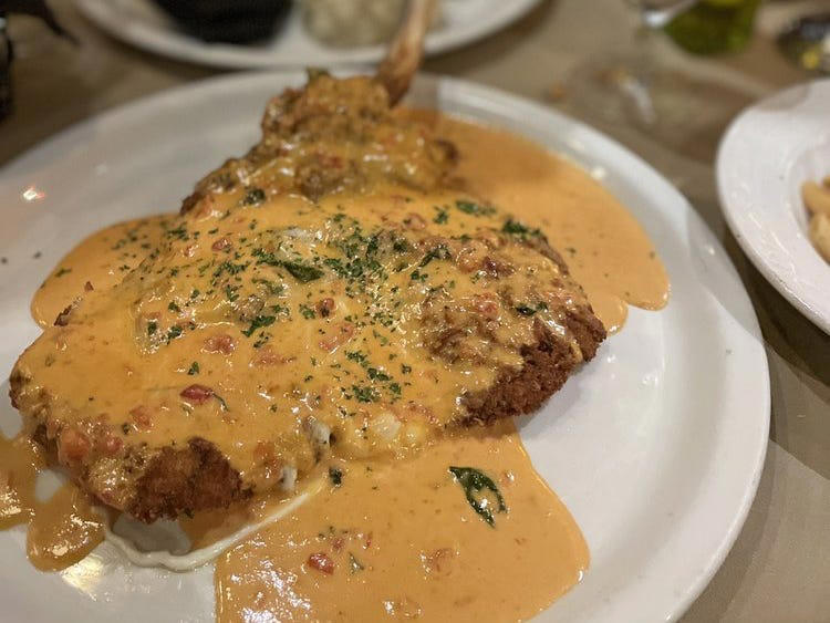 ALABAMA: Gianmarco's Restaurant in Birmingham, ARIZONA: Marcellino Ristorante in Scottsdale, ARKANSAS: Bruno's Little Italy in Little Rock, CONNECTICUT: Mystic Pizza in Mystic, DELAWARE: Mrs. Robino's in Wilmington, FLORIDA: Christini's Ristorante Italiano in Orlando, GEORGIA: La Grotta Ristorante Italiano in Buckhead, Atlanta, HAWAII: Arancino in Honolulu, IDAHO: Luciano's Italian Restaurant in Boise, ILLINOIS: The Village in Chicago, INDIANA: Iaria's Italian Restaurant in Indianapolis, IOWA: Tumea &amp; Sons in Des Moines, KANSAS: Garozzo's in Kansas City, KENTUCKY: Pompilio's in Newport, LOUISIANA: Pascal's Manale in New Orleans, MAINE: Via Vecchia in Portland, MARYLAND: Il Pizzico in Rockville, MASSACHUSETTS: Regina Pizzeria in Boston, MICHIGAN: Buddy's Pizza in Detroit, MINNESOTA: Yarusso Bros in St. Paul, MISSISSIPPI: Giardina's Restaurant in Greenwood, MISSOURI: Jasper's Italian Restaurant in Kansas City, NEBRASKA: Orsi's Italian Bakery &amp; Pizzeria in Omaha, NEVADA: Piero's Italian Cuisine in Las Vegas, NEW HAMPSHIRE: The Rosa in Portsmouth, NEW MEXICO: Trombino's Bistro Italiano in Albuquerque, NEW YORK: Lombardi's in New York City, NORTH CAROLINA: Amedeo's Italian Restaurant in Raleigh, NORTH DAKOTA: Spaghetti Western in Fargo, OHIO: Guarino's in Cleveland, OKLAHOMA: Pete's Place in Krebs, OREGON: Nostrana in Portland, PENNSYLVANIA: The Victor Café in Philadelphia, RHODE ISLAND: Camille's in Providence, SOUTH CAROLINA: Villa Tronco in Columbia, SOUTH DAKOTA: Maribella Ristorante in Sioux Falls, TEXAS: Rosie Cannonball in Houston, UTAH: Valter's Osteria in Salt Lake City, VERMONT: Sarducci's in Montpelier, VIRGINIA: Luigi's Italian Gourmet in Roanoke, WASHINGTON: The Pink Door in Seattle, WEST VIRGINIA: Fazio's Italian Restaurant in Charleston, WISCONSIN: Calderone Club in Milwaukee, WYOMING: Calico Restaurant and Bar in Jackson