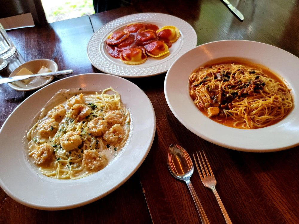 ALABAMA: Gianmarco's Restaurant in Birmingham, ARIZONA: Marcellino Ristorante in Scottsdale, ARKANSAS: Bruno's Little Italy in Little Rock, CONNECTICUT: Mystic Pizza in Mystic, DELAWARE: Mrs. Robino's in Wilmington, FLORIDA: Christini's Ristorante Italiano in Orlando, GEORGIA: La Grotta Ristorante Italiano in Buckhead, Atlanta, HAWAII: Arancino in Honolulu, IDAHO: Luciano's Italian Restaurant in Boise, ILLINOIS: The Village in Chicago, INDIANA: Iaria's Italian Restaurant in Indianapolis, IOWA: Tumea &amp; Sons in Des Moines, KANSAS: Garozzo's in Kansas City, KENTUCKY: Pompilio's in Newport, LOUISIANA: Pascal's Manale in New Orleans, MAINE: Via Vecchia in Portland, MARYLAND: Il Pizzico in Rockville, MASSACHUSETTS: Regina Pizzeria in Boston, MICHIGAN: Buddy's Pizza in Detroit, MINNESOTA: Yarusso Bros in St. Paul, MISSISSIPPI: Giardina's Restaurant in Greenwood, MISSOURI: Jasper's Italian Restaurant in Kansas City, NEBRASKA: Orsi's Italian Bakery &amp; Pizzeria in Omaha, NEVADA: Piero's Italian Cuisine in Las Vegas, NEW HAMPSHIRE: The Rosa in Portsmouth, NEW MEXICO: Trombino's Bistro Italiano in Albuquerque, NEW YORK: Lombardi's in New York City, NORTH CAROLINA: Amedeo's Italian Restaurant in Raleigh, NORTH DAKOTA: Spaghetti Western in Fargo, OHIO: Guarino's in Cleveland, OKLAHOMA: Pete's Place in Krebs, OREGON: Nostrana in Portland, PENNSYLVANIA: The Victor Café in Philadelphia, RHODE ISLAND: Camille's in Providence, SOUTH CAROLINA: Villa Tronco in Columbia, SOUTH DAKOTA: Maribella Ristorante in Sioux Falls, TEXAS: Rosie Cannonball in Houston, UTAH: Valter's Osteria in Salt Lake City, VERMONT: Sarducci's in Montpelier, VIRGINIA: Luigi's Italian Gourmet in Roanoke, WASHINGTON: The Pink Door in Seattle, WEST VIRGINIA: Fazio's Italian Restaurant in Charleston, WISCONSIN: Calderone Club in Milwaukee, WYOMING: Calico Restaurant and Bar in Jackson