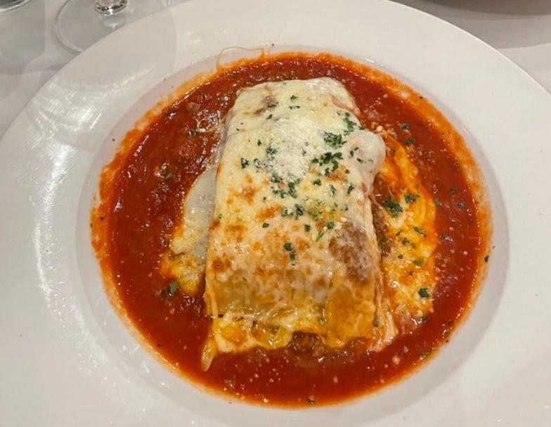 ALABAMA: Gianmarco's Restaurant in Birmingham, ARIZONA: Marcellino Ristorante in Scottsdale, ARKANSAS: Bruno's Little Italy in Little Rock, CONNECTICUT: Mystic Pizza in Mystic, DELAWARE: Mrs. Robino's in Wilmington, FLORIDA: Christini's Ristorante Italiano in Orlando, GEORGIA: La Grotta Ristorante Italiano in Buckhead, Atlanta, HAWAII: Arancino in Honolulu, IDAHO: Luciano's Italian Restaurant in Boise, ILLINOIS: The Village in Chicago, INDIANA: Iaria's Italian Restaurant in Indianapolis, IOWA: Tumea &amp; Sons in Des Moines, KANSAS: Garozzo's in Kansas City, KENTUCKY: Pompilio's in Newport, LOUISIANA: Pascal's Manale in New Orleans, MAINE: Via Vecchia in Portland, MARYLAND: Il Pizzico in Rockville, MASSACHUSETTS: Regina Pizzeria in Boston, MICHIGAN: Buddy's Pizza in Detroit, MINNESOTA: Yarusso Bros in St. Paul, MISSISSIPPI: Giardina's Restaurant in Greenwood, MISSOURI: Jasper's Italian Restaurant in Kansas City, NEBRASKA: Orsi's Italian Bakery &amp; Pizzeria in Omaha, NEVADA: Piero's Italian Cuisine in Las Vegas, NEW HAMPSHIRE: The Rosa in Portsmouth, NEW MEXICO: Trombino's Bistro Italiano in Albuquerque, NEW YORK: Lombardi's in New York City, NORTH CAROLINA: Amedeo's Italian Restaurant in Raleigh, NORTH DAKOTA: Spaghetti Western in Fargo, OHIO: Guarino's in Cleveland, OKLAHOMA: Pete's Place in Krebs, OREGON: Nostrana in Portland, PENNSYLVANIA: The Victor Café in Philadelphia, RHODE ISLAND: Camille's in Providence, SOUTH CAROLINA: Villa Tronco in Columbia, SOUTH DAKOTA: Maribella Ristorante in Sioux Falls, TEXAS: Rosie Cannonball in Houston, UTAH: Valter's Osteria in Salt Lake City, VERMONT: Sarducci's in Montpelier, VIRGINIA: Luigi's Italian Gourmet in Roanoke, WASHINGTON: The Pink Door in Seattle, WEST VIRGINIA: Fazio's Italian Restaurant in Charleston, WISCONSIN: Calderone Club in Milwaukee, WYOMING: Calico Restaurant and Bar in Jackson