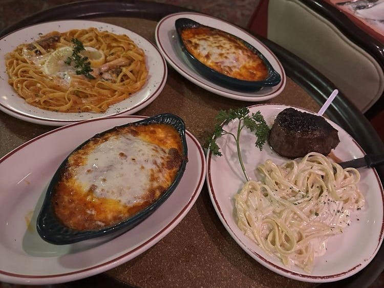 ALABAMA: Gianmarco's Restaurant in Birmingham, ARIZONA: Marcellino Ristorante in Scottsdale, ARKANSAS: Bruno's Little Italy in Little Rock, CONNECTICUT: Mystic Pizza in Mystic, DELAWARE: Mrs. Robino's in Wilmington, FLORIDA: Christini's Ristorante Italiano in Orlando, GEORGIA: La Grotta Ristorante Italiano in Buckhead, Atlanta, HAWAII: Arancino in Honolulu, IDAHO: Luciano's Italian Restaurant in Boise, ILLINOIS: The Village in Chicago, INDIANA: Iaria's Italian Restaurant in Indianapolis, IOWA: Tumea &amp; Sons in Des Moines, KANSAS: Garozzo's in Kansas City, KENTUCKY: Pompilio's in Newport, LOUISIANA: Pascal's Manale in New Orleans, MAINE: Via Vecchia in Portland, MARYLAND: Il Pizzico in Rockville, MASSACHUSETTS: Regina Pizzeria in Boston, MICHIGAN: Buddy's Pizza in Detroit, MINNESOTA: Yarusso Bros in St. Paul, MISSISSIPPI: Giardina's Restaurant in Greenwood, MISSOURI: Jasper's Italian Restaurant in Kansas City, NEBRASKA: Orsi's Italian Bakery &amp; Pizzeria in Omaha, NEVADA: Piero's Italian Cuisine in Las Vegas, NEW HAMPSHIRE: The Rosa in Portsmouth, NEW MEXICO: Trombino's Bistro Italiano in Albuquerque, NEW YORK: Lombardi's in New York City, NORTH CAROLINA: Amedeo's Italian Restaurant in Raleigh, NORTH DAKOTA: Spaghetti Western in Fargo, OHIO: Guarino's in Cleveland, OKLAHOMA: Pete's Place in Krebs, OREGON: Nostrana in Portland, PENNSYLVANIA: The Victor Café in Philadelphia, RHODE ISLAND: Camille's in Providence, SOUTH CAROLINA: Villa Tronco in Columbia, SOUTH DAKOTA: Maribella Ristorante in Sioux Falls, TEXAS: Rosie Cannonball in Houston, UTAH: Valter's Osteria in Salt Lake City, VERMONT: Sarducci's in Montpelier, VIRGINIA: Luigi's Italian Gourmet in Roanoke, WASHINGTON: The Pink Door in Seattle, WEST VIRGINIA: Fazio's Italian Restaurant in Charleston, WISCONSIN: Calderone Club in Milwaukee, WYOMING: Calico Restaurant and Bar in Jackson