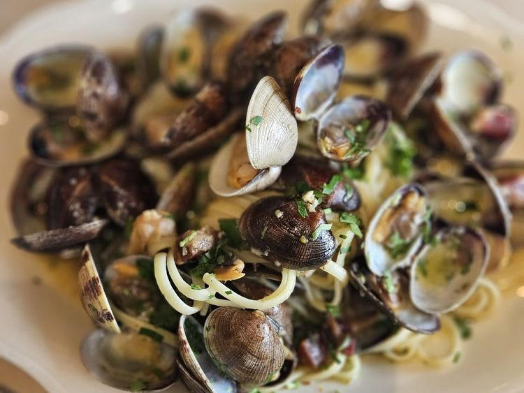 ALABAMA: Gianmarco's Restaurant in Birmingham, ARIZONA: Marcellino Ristorante in Scottsdale, ARKANSAS: Bruno's Little Italy in Little Rock, CONNECTICUT: Mystic Pizza in Mystic, DELAWARE: Mrs. Robino's in Wilmington, FLORIDA: Christini's Ristorante Italiano in Orlando, GEORGIA: La Grotta Ristorante Italiano in Buckhead, Atlanta, HAWAII: Arancino in Honolulu, IDAHO: Luciano's Italian Restaurant in Boise, ILLINOIS: The Village in Chicago, INDIANA: Iaria's Italian Restaurant in Indianapolis, IOWA: Tumea &amp; Sons in Des Moines, KANSAS: Garozzo's in Kansas City, KENTUCKY: Pompilio's in Newport, LOUISIANA: Pascal's Manale in New Orleans, MAINE: Via Vecchia in Portland, MARYLAND: Il Pizzico in Rockville, MASSACHUSETTS: Regina Pizzeria in Boston, MICHIGAN: Buddy's Pizza in Detroit, MINNESOTA: Yarusso Bros in St. Paul, MISSISSIPPI: Giardina's Restaurant in Greenwood, MISSOURI: Jasper's Italian Restaurant in Kansas City, NEBRASKA: Orsi's Italian Bakery &amp; Pizzeria in Omaha, NEVADA: Piero's Italian Cuisine in Las Vegas, NEW HAMPSHIRE: The Rosa in Portsmouth, NEW MEXICO: Trombino's Bistro Italiano in Albuquerque, NEW YORK: Lombardi's in New York City, NORTH CAROLINA: Amedeo's Italian Restaurant in Raleigh, NORTH DAKOTA: Spaghetti Western in Fargo, OHIO: Guarino's in Cleveland, OKLAHOMA: Pete's Place in Krebs, OREGON: Nostrana in Portland, PENNSYLVANIA: The Victor Café in Philadelphia, RHODE ISLAND: Camille's in Providence, SOUTH CAROLINA: Villa Tronco in Columbia, SOUTH DAKOTA: Maribella Ristorante in Sioux Falls, TEXAS: Rosie Cannonball in Houston, UTAH: Valter's Osteria in Salt Lake City, VERMONT: Sarducci's in Montpelier, VIRGINIA: Luigi's Italian Gourmet in Roanoke, WASHINGTON: The Pink Door in Seattle, WEST VIRGINIA: Fazio's Italian Restaurant in Charleston, WISCONSIN: Calderone Club in Milwaukee, WYOMING: Calico Restaurant and Bar in Jackson