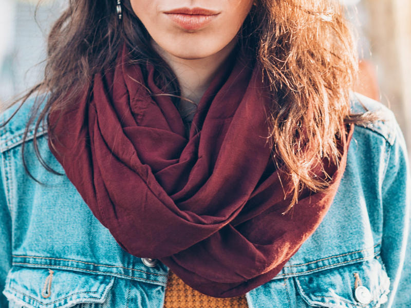 Cotton scarves are being swapped for silk options.