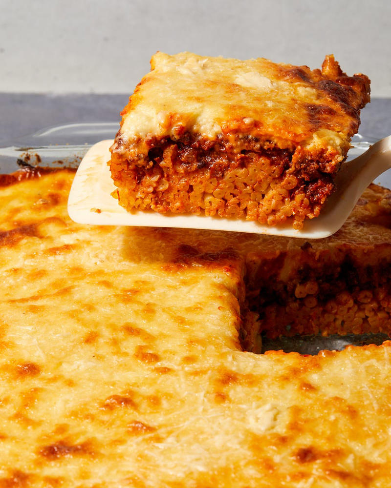 Hot Cross Buns, Scalloped Potatoes &amp; Ham, Brown Sugar Pineapple Ham, Carrot Cake, Corn Casserole, Pineapple Upside-Down Cake, Potatoes Au Gratin, Rhubarb Pie, Pastitsio, Shepherd's Pie, Lemon Meringue Pie, Green Bean Casserole